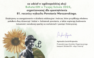 Projekt BohaterON w klasach młodszych