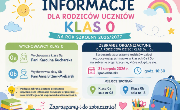 Klasy 0a i 0b – pierwsze informacje